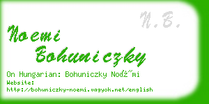 noemi bohuniczky business card